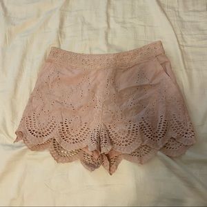 Baby Pink Eyelet Shorts